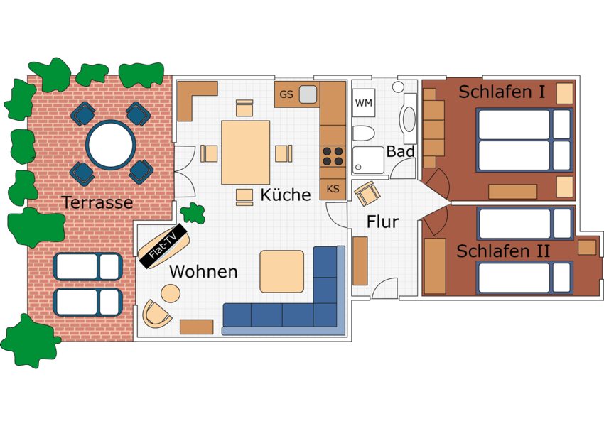 Grundriss Ann-Christins Fewo