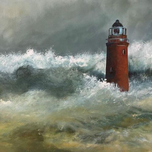 Sturmflut - Acrylgemälde von Birgit Mundt aus Prerow